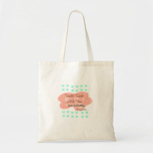 Orange clouds twinkle twinkle little stars green tote bag