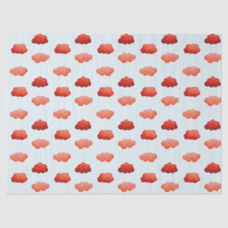 Orange clouds with watercolor tissue paper