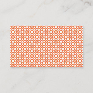 ORANGE CLOVER PATTERN BUSINESS CARD