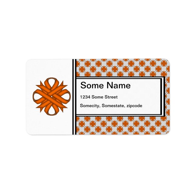 Orange Clover Ribbon by Kenneth Yoncich Label (Front)