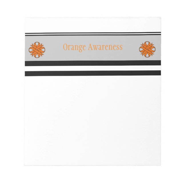Orange Clover Ribbon by Kenneth Yoncich Notepad (Front)