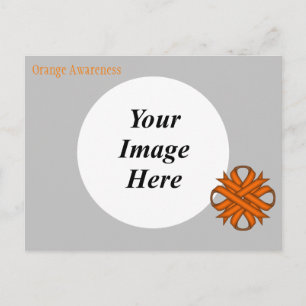 Orange Clover Ribbon Template by Kenneth Yoncich Postcard