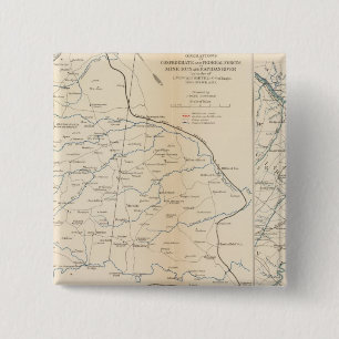 Orange Co, Va, Mine Run, Rapidan River 2 Inch Square Button
