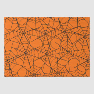 Orange Cobweb Halloween  Tissue Paper