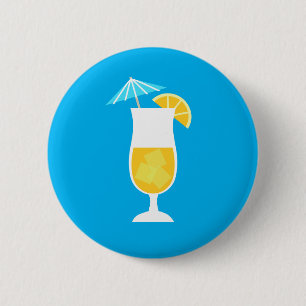 Orange Cocktail 2 Inch Round Button