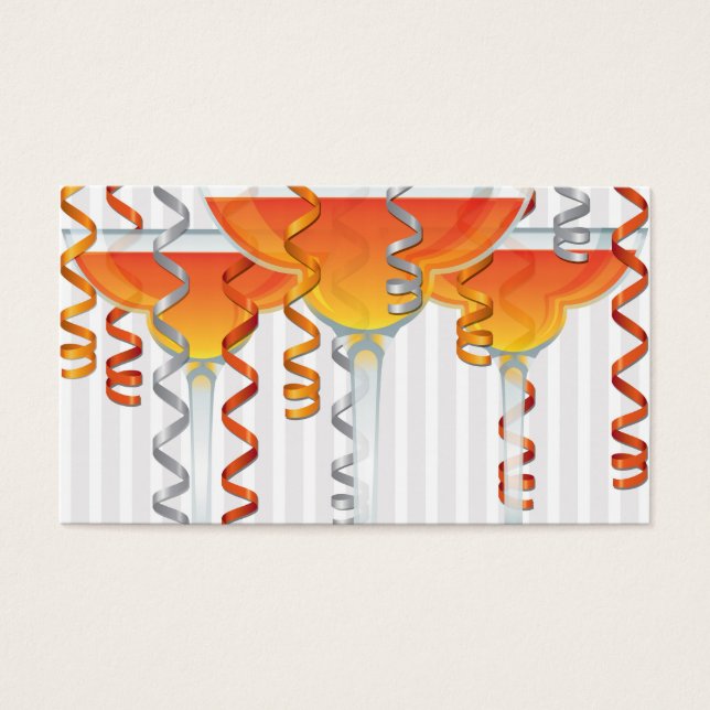 Orange cocktail and ribbon (Front)