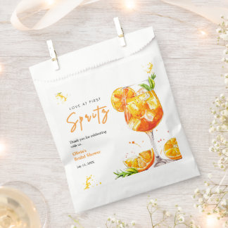 Orange Cocktail Love at First Spritz Bridal Shower Favour Bag