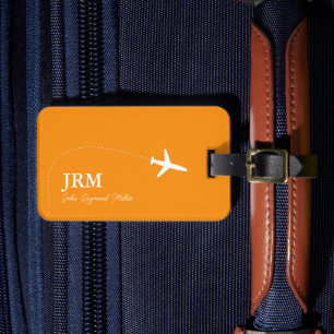 Orange-Color BagTag for Airplane Travel  Luggage Tag