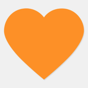 Orange Colour Customized Designer Heart Sticker