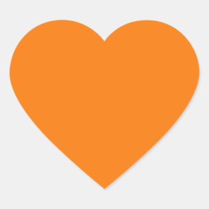 Orange Colour Heart Sticker
