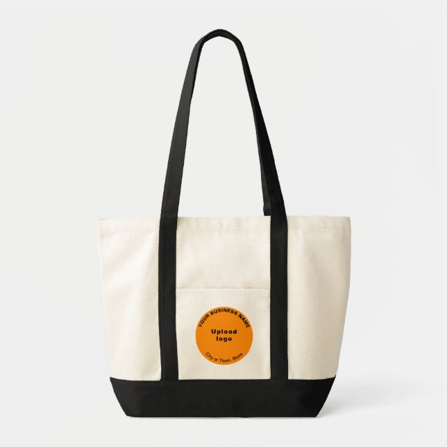 Orange Colour Round Shape Business Brand on Impuls Tote Bag (Front)