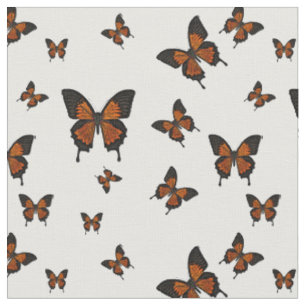 Orange coloured Butterfies, Swallow tail Butterfly Fabric