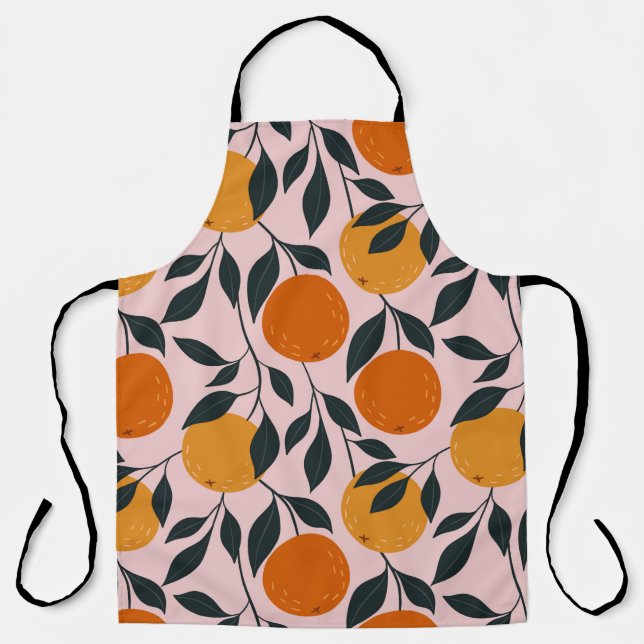 Orange colourful seamless pattern. orange pattern. apron (Front)