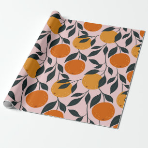 Orange colourful seamless pattern. orange pattern. wrapping paper