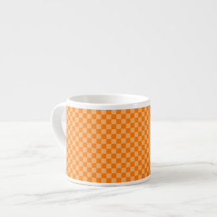 Orange Combination Checkerboard by ShirleyTaylor Espresso Cup