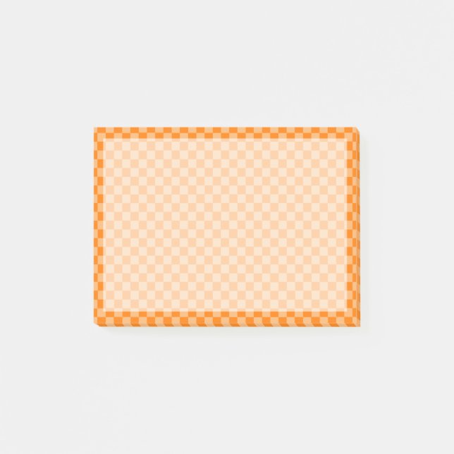 Orange Combination Chequerboard by Shirley Taylor Post-it Notes (Front)