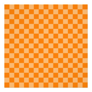 Orange Combination Classic Chequerboard by STaylor Photo Print