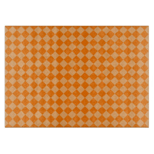 Orange Combination Diamond Pattern by STaylor Cutting Board