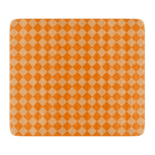 Orange Combination Diamond Pattern by STaylor Cutting Board