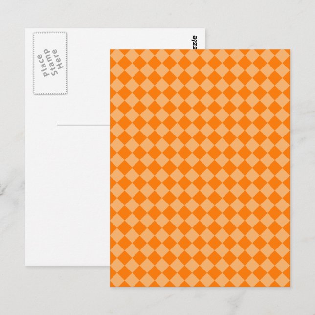 Orange Combination Diamond Pattern by STaylor Postcard (Front/Back)