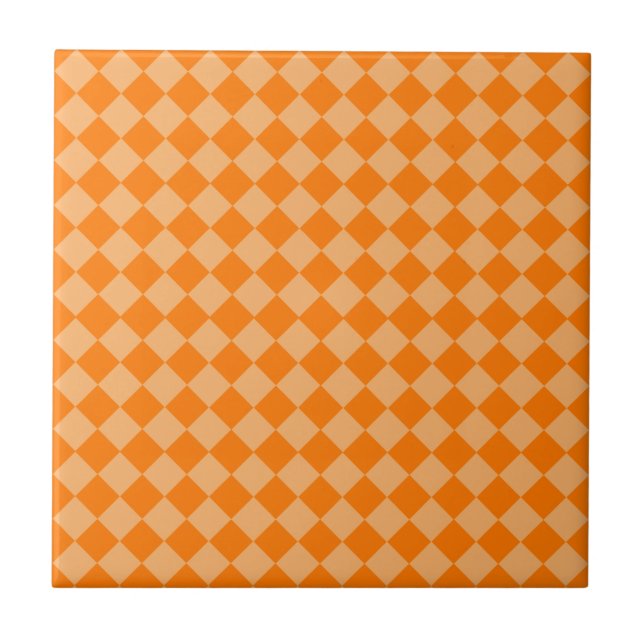 Orange Combination Diamond Pattern by STaylor Tile (Front)