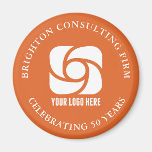 Orange Company Logo Custom Business Magnet