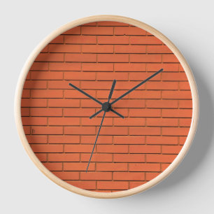 Orange Concrete Wall Clock