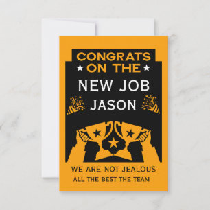 Orange Congratulations On The New Job Card