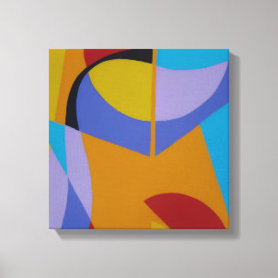 Orange Contemporary Decor Canvas Print