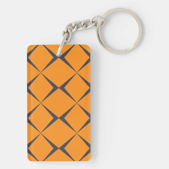 Orange, cool, simple, tendance, forme de chevrons (Dos)