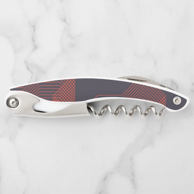 Orange cool  simple trendy decorative illustration corkscrew (Front)