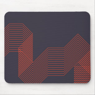 Orange cool  simple trendy decorative illustration mouse pad