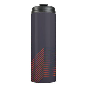 Orange cool simple trendy decorative illustration thermal tumbler
