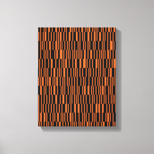 Orange, cool, trendy, modern geometric graphic art canvas print