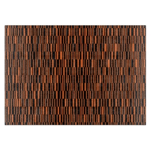 Orange, cool, trendy, modern geometric graphic art cutting board