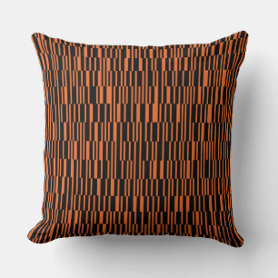 Orange, cool, trendy, modern geometric graphic art throw pillow