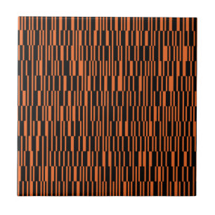 Orange, cool, trendy, modern geometric graphic art tile