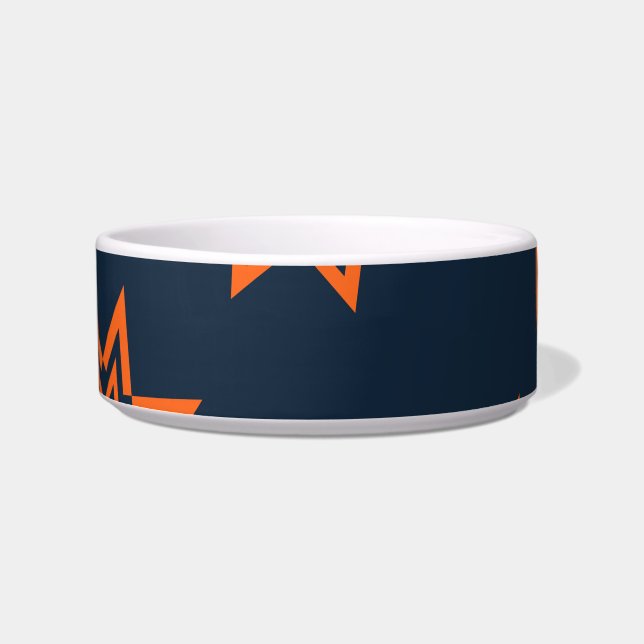 Orange, cool, trendy, playful star shape pattern bowl (Front)