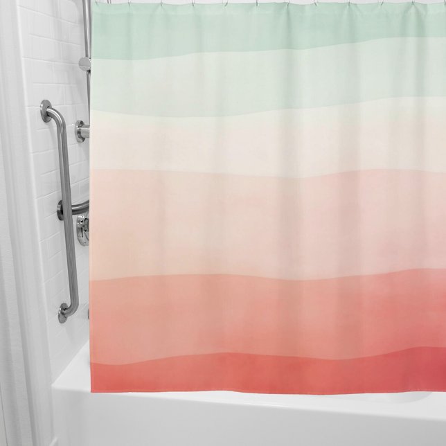 Orange coral cream sage green stripes (Creator Uploaded)