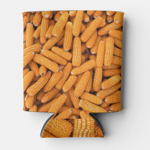 Orange Corn Cob: Harvest Agriculture Background Can Cooler
