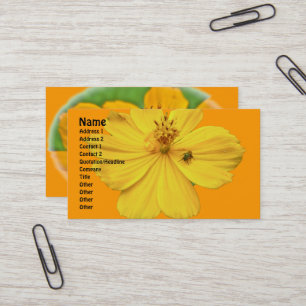 Orange Cosmos Coordinating Items Business Card