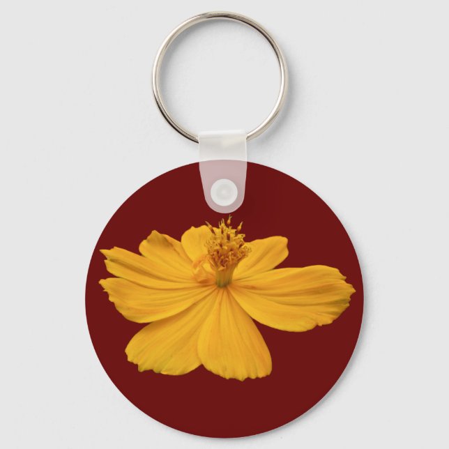 Orange Cosmos Coordinating Items Keychain (Front)