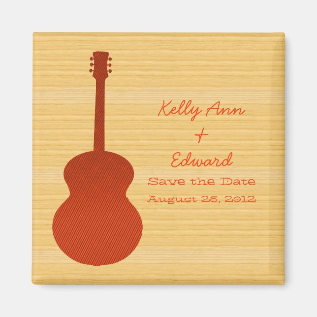 Orange Country Guitar Save the Date Magnet (Front)