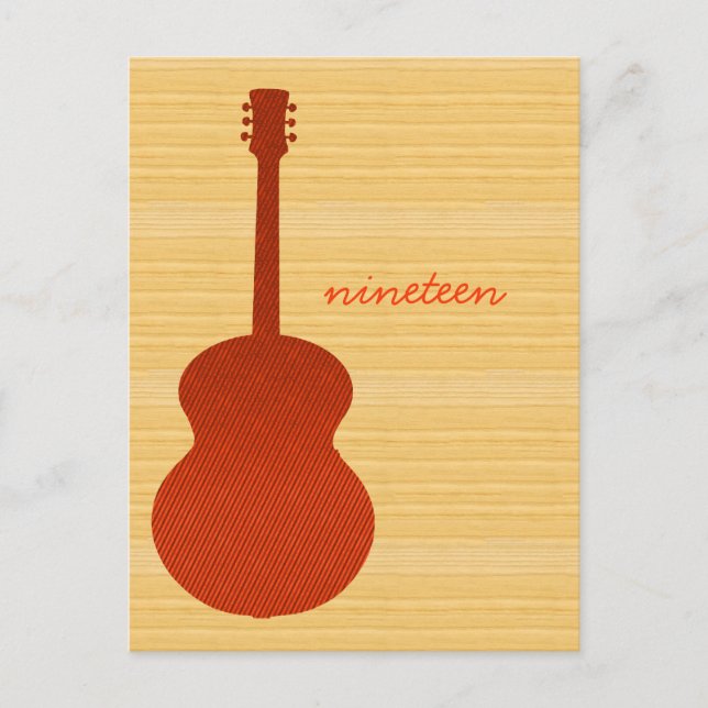 Orange Country Guitar Table Number Postcard (Front)