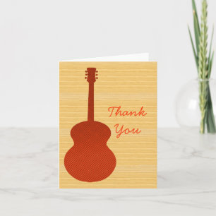 Orange Country Guitare Carte de remerciements