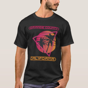 Orange County Beach California Palm trees Ocean Su T-Shirt
