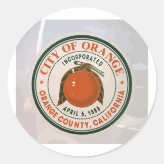 orange county, ca, USA Classic Round Sticker