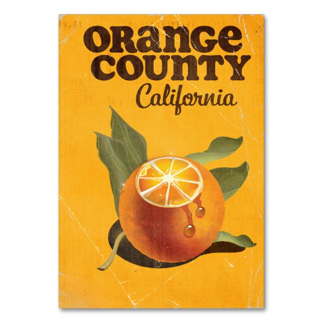 Orange County California  Table Number (Front)
