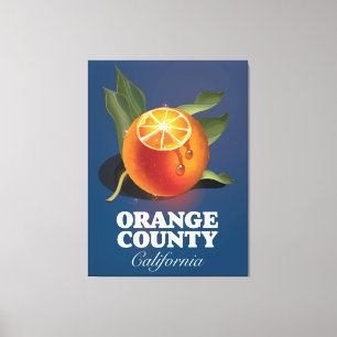 Orange County California travel poster. Canvas Print