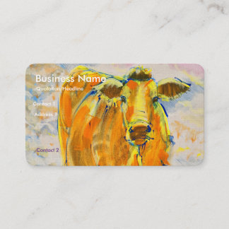Orange Cow Painting Business Cards